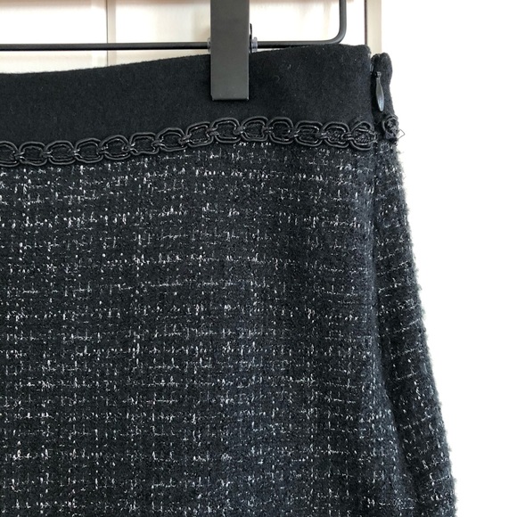 Tory Burch silver and black tweed pencil skirt - Picture 2 of 9